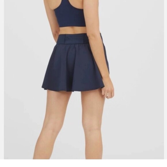NWT SPANX Midnight Navy MOVING SKORT 14” BUILT IN SHORTS 6.5” INSEAM POCKETS L - Picture 3 of 12
